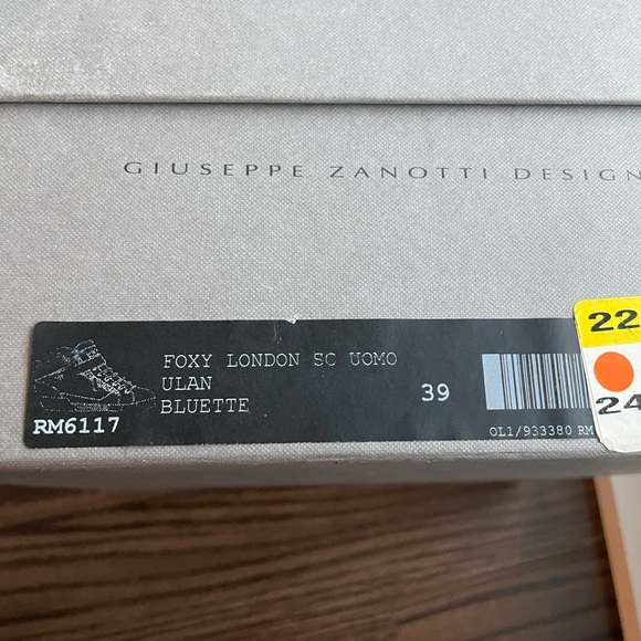 Giuseppe Zanotti men’s hightop sneakers blue size 39(6) - Picture 6 of 6